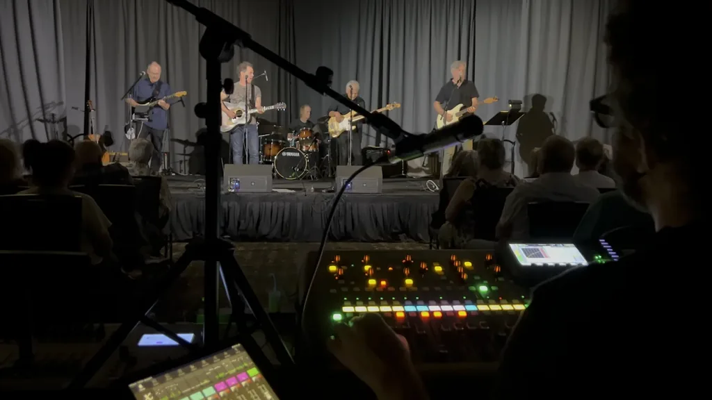 Dakota Lee Martinez mixing a live show from a digital console